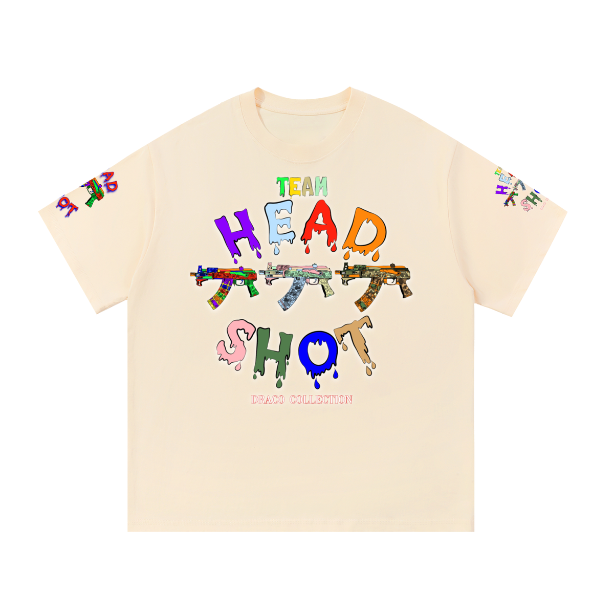 THS “DRACO” Collection Printed Sleeve Basic Tee